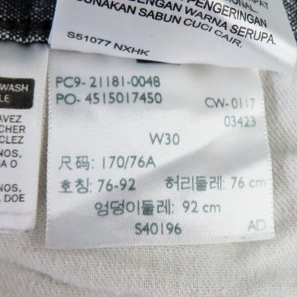 Levi Strauss & Co. Chino Shorts Cotton Linen Chambray Men's Size 30 Gray Color - Picture 6 of 12